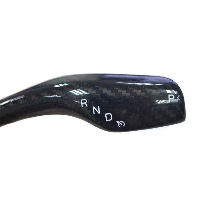 All black carbon fiber gear shift for Tesla